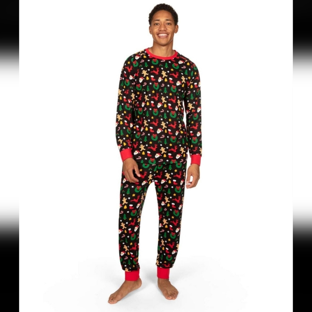 NWT cookie cutter christmas festive tipsy elves pajama set